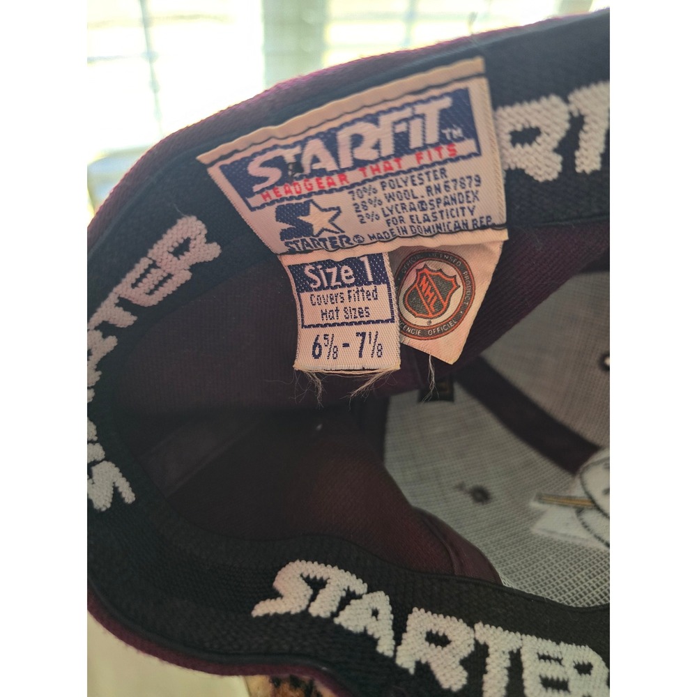 Starter Anaheim Ducks NHL Hockey Cap Hat Burgundy Fitted Size 7 1/4‎ Starter Fit - Picture 4 of 4